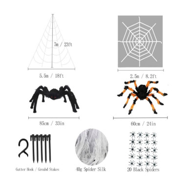 Kit 2 Araignées géantes velues et...