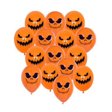 15 Ballons 30 cm latex 2 motifs assortis halloween 15 Ballons 30 cm latex 2 motifs assortis halloween