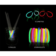Kit 35 accessoires lumineux party GLOW 2
