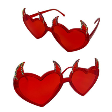 Lunettes Halloween cornes diable