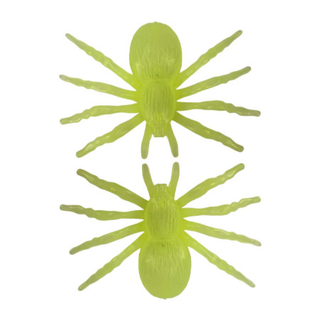 2 Araignées phosphorescentes 10 x 7 cm