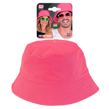 Chapeau rose fluo