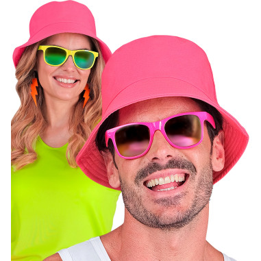 Chapeau rose fluo