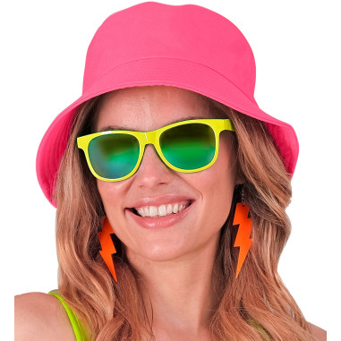 Chapeau rose fluo
