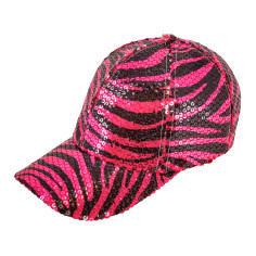 Casquette zèbre rose fluo