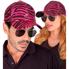 Casquette zèbre rose fluo 2