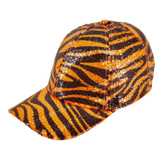 Casquette zèbre orange fluo