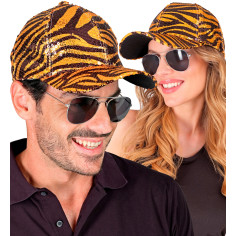 Casquette zèbre orange fluo 2