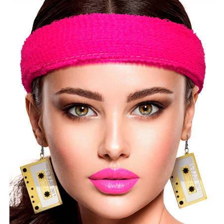 Couleur de nuit - Boucles d'oreilles cassettes audio 80's