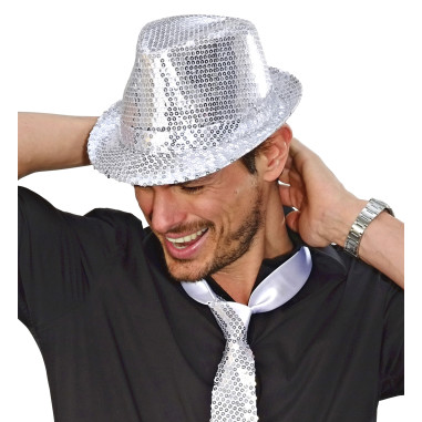Couleur de Nuit - Chapeau argenté à paillettes