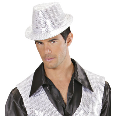 Couleur de Nuit - Chapeau argenté à paillettes