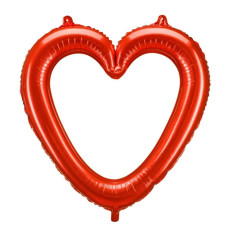 Ballon coeur rouge en aluminium