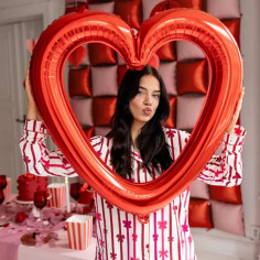 Ballon coeur rouge en... 2