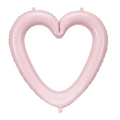Ballon cadre coeur rose clair
