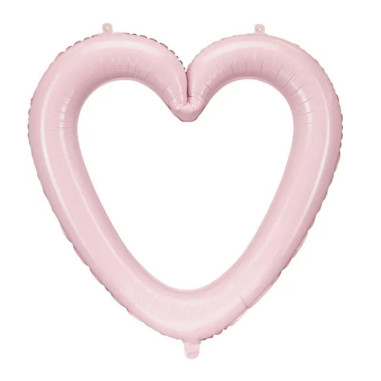 Ballon cadre coeur rose clair Couleur de Nuit