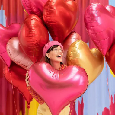 Ballon coeur rouge aluminium 75 x...