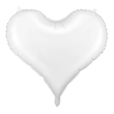 Ballon coeur blanc aluminium 75 x 64,5 cm