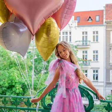 Ballon coeur blanc aluminium 75 x...