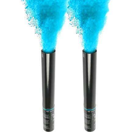 Canon de Poudre bleu Holi Gender Reveal