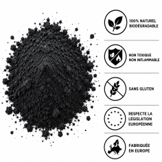 Sachet poudre holi NOIR - 75g 2