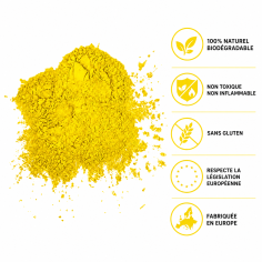 Sac poudre holi JAUNE - 5kg 2