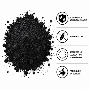 Poudre Holi Noir - Sachet de 1kg