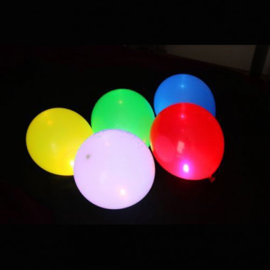 Ballon LED 5 pièces XL - multicolore - 40 cm - ballon lumineux avec  lumières