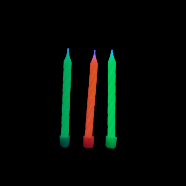 Bougie Fluo - Lot de 24 Bougie Fluo - Lot de 24