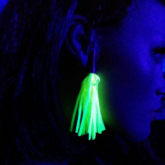 Ohrringe Fluo mit Fransen