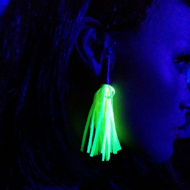 Boucles d'Oreilles Fluo à Frange Boucles d'Oreilles Fluo à Frange