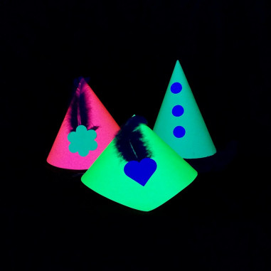 Chapeaux pointus - lot de 6 - Fluo