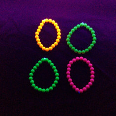 Bracelet en Perle Fluo - Lot de 4 2