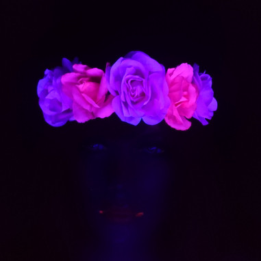 Bandeau Fleurs Rose Fluo Bandeau Fleurs Rose Fluo
