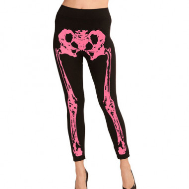 Legging Fluo Squelette D guisement Halloween Fluo Couleur de Nuit