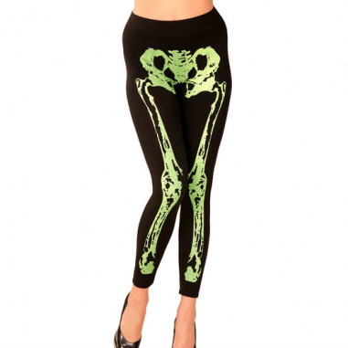 Leggings Neon-Skelett, Kleid, Halloween 