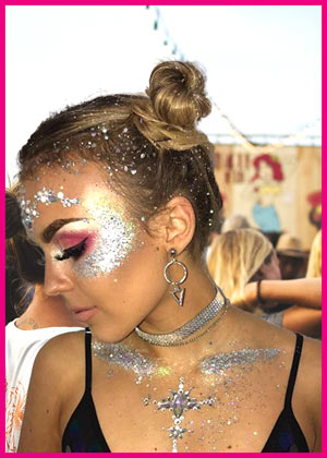 Glitter für Gesicht Irisierend, Party-Make-up