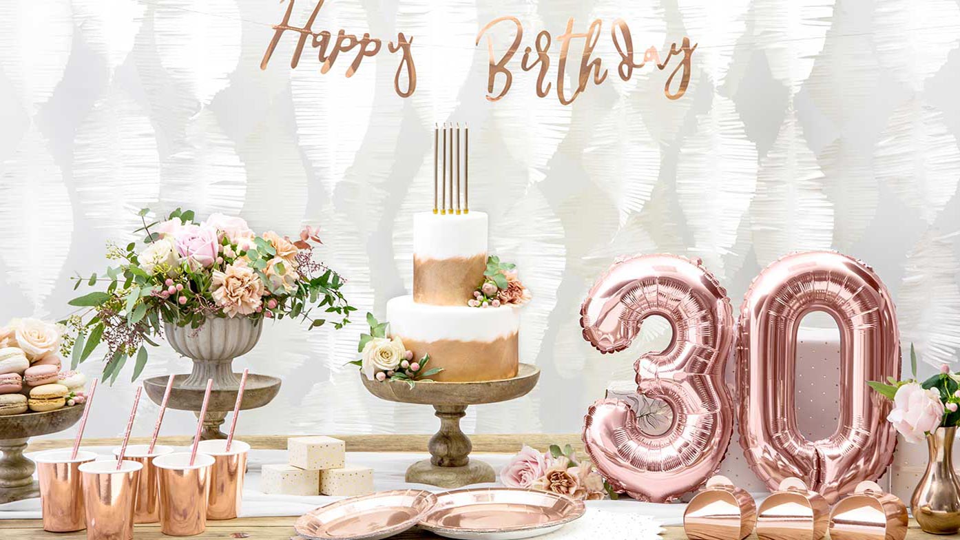 Decoration Anniversaire 30 Ans, Rose Gold Ballon Anniversaire Rose