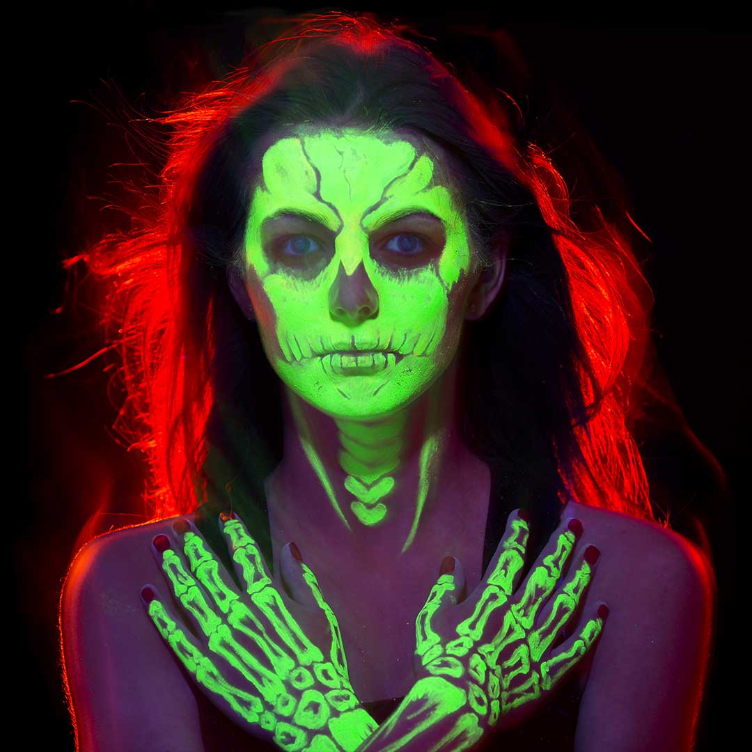 Maquillage Halloween Fluo