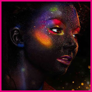 Maquillage pailleté Fluo